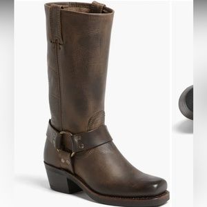 Frye Leather Harness Biker Boot